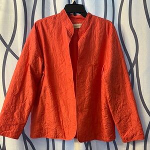 Alfred Dunner Bold Orange Floral Jacket